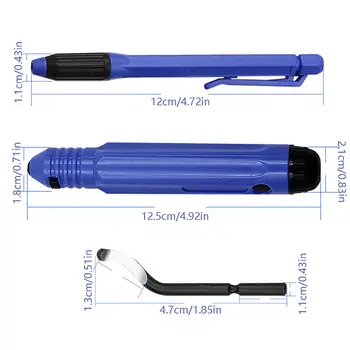1 Комплект пластмасови чистачи за джобни ножове с фиксирана дръжка + 10 бр. ножове за чист отрежете главата за облекчаване на чеп 3D инструменти