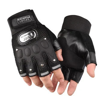 1 чифт мъжки мотоциклетни ръкавици, нескользящие дишащи ръкавици за спорт на открито, конна езда, ръкавици без пръсти за мотоциклети, защитни аксесоари