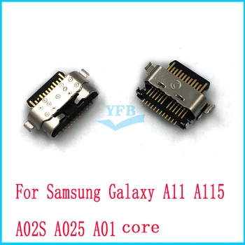 10 бр. Оригинални USB Порт За Зареждане, зарядно устройство, Конектор Samsung Galaxy A11 A115 A02S A025 А01 Основната A013 C013 M11 M115 013