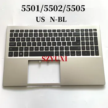 100% чисто НОВ американски английски за Dell Inspiron 5501 5502 5505, поставка за ръце за лаптоп клавиатура в събирането на N-BL сребро 6XCC3