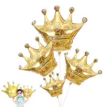 4 Бр. Балони във формата на корона, златни Въздушни балони във формата на короната, декор от балони на кралицата за Рожден Ден, сватбени партита, детски душ, Юбилей 2022 г.