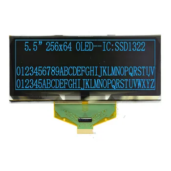 5.5-инчов OLED-дисплей LCD екран 25664oled OLED ssd1322 сериен екран, 5-инчов OLED