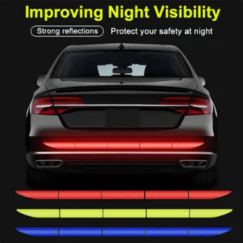 5 бр. автомобилни светлоотразителни стикери 91*4 см автомобил, багажник, външни авточасти, светоотражающая лентата, отразяваща предупредителен външен вид
