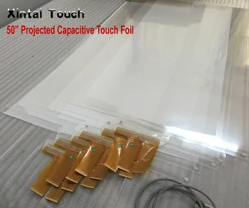 50-инчовата 20-точкова емкостная тъчпад фолио, холограма фолио, прозрачен USB-интерактивна сензорна фолио, фолио със сензорен екран
