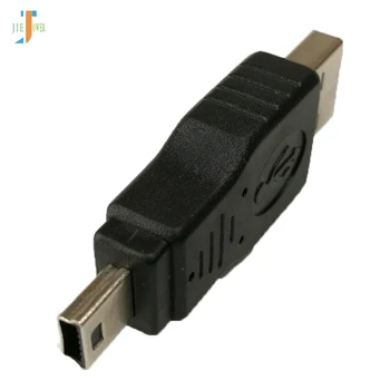 500 бр./лот, висококачествен черен адаптер USB 2.0 Male To Mini Usb 5pin Male Connector Adapter MP3-камера Keybaord Mouse