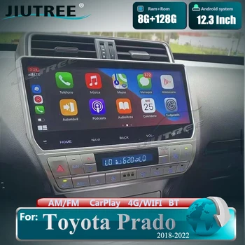 Android Радиото в автомобила На Toyota Land Cruiser Prado 2018-2021 2022 2 Din Стереоприемник авторадио Мултимедиен Плейър GPS Navi Блок