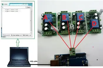 Bx003 1 бр. Модул Предавател 433 Mhz И Ak029 4 бр. Модул за Безжичен Релейного Контролер за Arduino Uno Mega2560