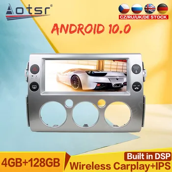 Carplay Android10.0 4 + 128 Грама За Toyota FJ Cruiser 2007-2018 Авто Касетофон, Мултимедиен Авто Стерео музикален Плейър GPS Навигация