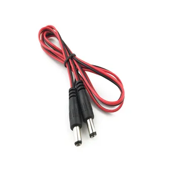 DC5.5 * 2.1 захранващия кабел от щепсела до штекеру 2468-22 на червени и черни цветове 100 см