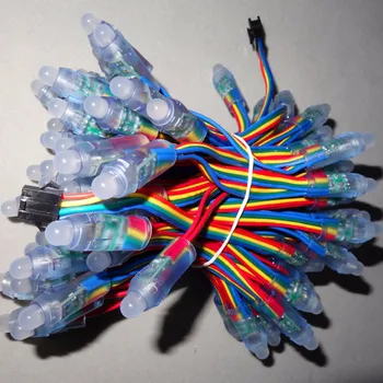 DC5V, 50 възли/нишки, RGB-дъмп-възли, клас на защита IP68; 24 W; цветни кабели