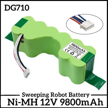 DE55 12V Ni-MH Батерия с голям капацитет 9800 mah за робот-подметальщика Аксесоари, Подходящи за For-Ecovacs DE33 DE35 DM87 DM88 DG710