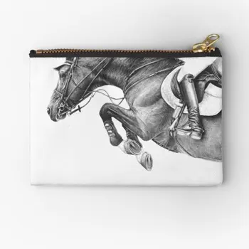 Flick Showjumping Horse Чанта с цип Чорапи от Чиста женска Опаковка За Съхранение на пари Козметични ключ Монета Бикини карманное Бельо мъже