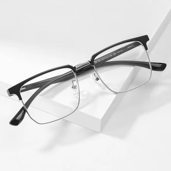 Gmei Оптичен ретро сплав TR90 Мъжки рамки за очила Дамски Модни Свръхлеки предписани рамки за очила Eyewear TM12