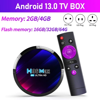 H96 MAX RK3528 Smart TV Box Android 13 Rockchip 3528 Четириядрен Подкрепа 8K Декодиране на видео Wifi6 BT5.0 мултимедиен плейър телеприставка