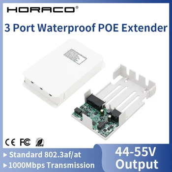 HORACO POE Продължавам Gigabit 1-2 Пристанище Водоустойчив Мрежата POE-Ретранслатор IEEE 802.3 at/af удължителен кабел за Пренос на IP камера