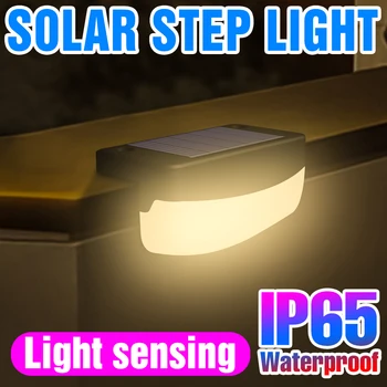 IP65 Led Слънчеви светлини, осветлението на водоустойчиви лампи за слънчева стъпало, соларни лампи за слънчева батерия, украса на градината, Стълбищна пътека, Ограда, led светлини