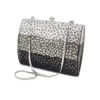 KHNMEET, модни вечерни чанти с черни, бели кристали, дамски официални портфейли, прости клатчи с диаманти, P07