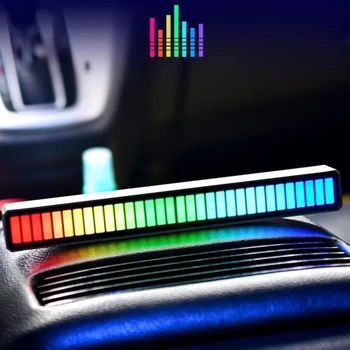 RGB Симфония Light LED Sound Control Light Музикален Ритъм екология Звукосниматель Панел за Управление на осветлението за Декорация на Работния Плот на Компютъра