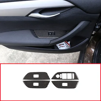 RHD и LHD въглеродни влакна, бутон за вдигане на стъкла, рамка за BMW X1 E84 2011-2015, десен и ляв волан, 4 бр.