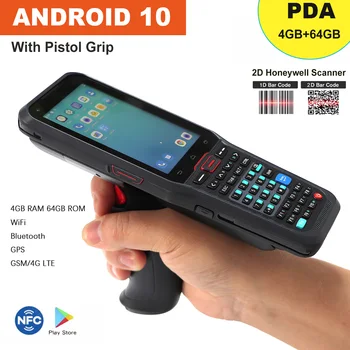 RUGLINE Android PDA Събиране на данни Ръчно UHF RFID четец-четец на далечни разстояния с пълна клавиатура, 1D 2D скенер QR-код, 4G Lte Здрав PDA
