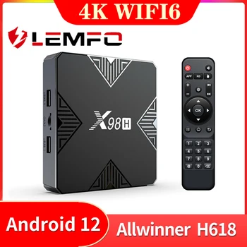 Smart Android TV BOX X98H Android 12 Allwinner H618 BT5.0 Wifi 2,4 G 5G 4K Портативен Домашен мултимедиен плейър телеприставка 2023 най-Новите