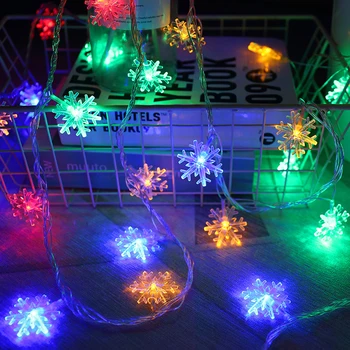 Snowflake USB String Light Украса на стаята Коледно тържество, Парти, Уличен къмпинг, декоративна която симулира подвесная лампа