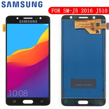 TFT дисплей За Samsung Galaxy J5 2016 Екран J510 LCD дисплей J510F Дисплей, Дигитайзер, Тъч Стъклена Рамка Може да се Регулира J510FN J510M J510Y J510G