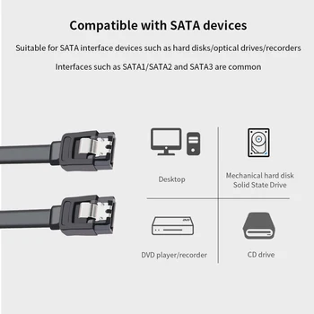 TISHRIC 1-10 бр. Кабел SATA 3,0 За твърдия диск, SSD HDD Sata3.0 III Кабел за предаване на данни 40 см 6 Gbit/с Шнурная Линия За SATA HDD SSD CD Драйвер