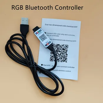 USB Mini LED Bluetooth RGB Ивица Светлина Controller Безжични контролера смартфон за ленти 5V RGB 3528 smd 5050
