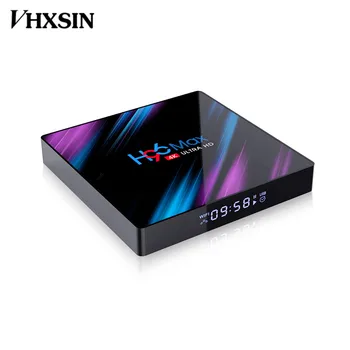 VHXSIN 50 бр./лот H96 MAX 3318 Rockchip RK3318 Четириядрен процесор RAM И 4 GB ROM, 64 GB, Двоен Wifi UHD Android OS 9.0 е H96MAX TV Box