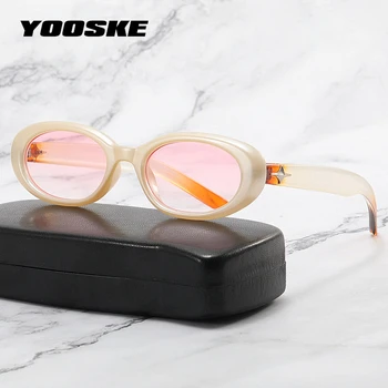 YOOSKE Реколта овални Слънчеви Очила Дамски лилави Мъжки поляризирани Слънчеви Очила ретро маркови дизайнерски очила за пътуване UV400