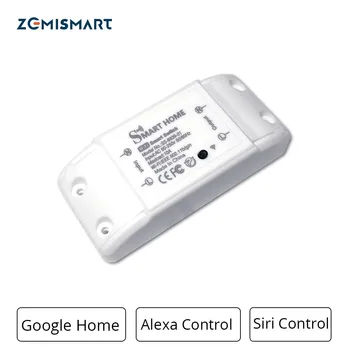 Zemismart Умен Дом Wifi Ключ Гласов Контрол от Алекса Siri САМ Модули Таймер за Включване и изключване, Подходящи за лампи, вентилатор, телевизор и т.н.