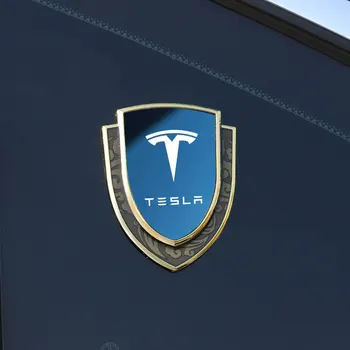 Автомобилна стикер Емблема Странични щит Лого за Полагане на автомобила Иконата на Стикер на прозореца на купето на автомобила за кола Tesla Model 3 Модел X Модел S Модел Y