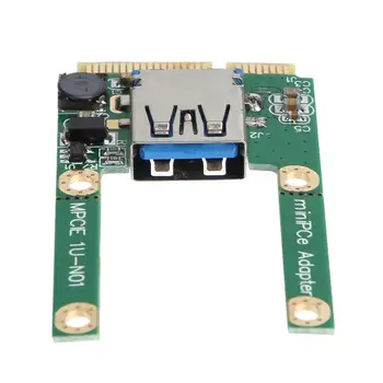 Адаптер за разширяване на Mini PCI-E ДО USB3.0 За лаптоп PCI Express PCIe КЪМ USB 3.0 Конвертор Странично Card Адаптер С Винтови Фитинги