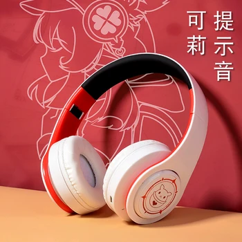 Аниме игра Genshin Impact klee Модни Безжична Bluetooth слушалка, Сгъваеми слушалки, Слот за слушалки, подарък за cosplay