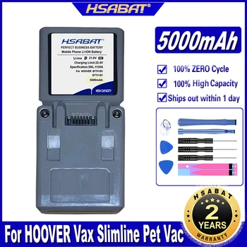 Батерия HSABAT BTTV1B1 5000 ма за прахосмукачка HOOVER Vax Slimline Пет Vac, висококачествени нови батерии за ръчно почистване