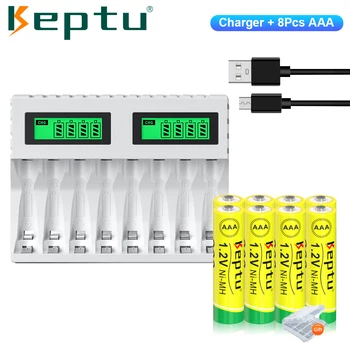 Батерия KEPTU Ni-MH AAA 1.2 ААА Акумулаторна Батерия 900 mah 3A Bateria 