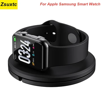 Безжично Зарядно Устройство Smart-Часовници За Samsung Active 1 2 3 за iWatch серия 6 5 4 3 2 1 За fossil gen 4 5 SE За Misfit Vapor 2
