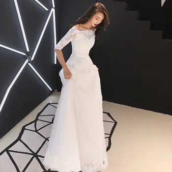 Бели Банкетни рокли в ориенталски стил, китайското винтажное традиционната сватбена рокля Рокли Grandeur, размер рокля за парти XS-XXXL