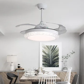 Вентилаторните лампи Невидим вентилатор на тавана с Трапезария и Хол Вентилатор за спални Модерен Просто Тъпо led fan