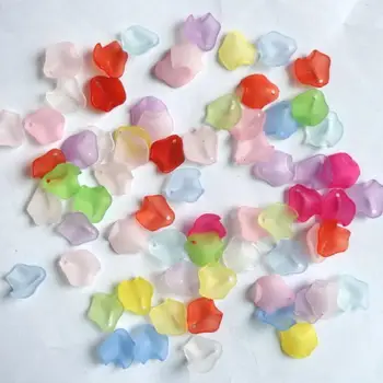Горещи 100шт пластмасови обеци с матови цветове Производство на бижута със собствените си ръце Обеци ръчно изработени колие, гривна бижута и аксесоари