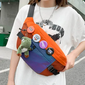 Градинска тенденция чанта през рамо с голям капацитет, поясная унисекс чанта в стил хип-хоп, нагрудная чанта, спортни чанти на открито, поясная чанта, портфейл, дамска найлон поясная чанта