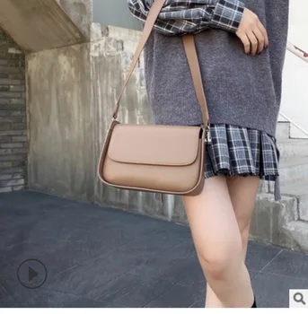 Дамска чанта 2023, Нова кожена Малка квадратна чанта, Чанта през рамо, Модерен универсални кожени дамски чанти, луксозна чанта