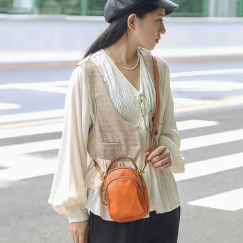 Дамска чанта от естествена кожа, чанта през рамо, по-голямата голям кожена дамска чанта, портфейл от телешка кожа 01-GN-dlzpxk