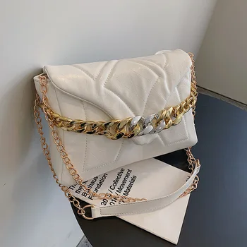 Ежедневни дамски Чанти с веригата от Изкуствена кожа, Чанти-тоут, висококачествени Дамски Малки Чанти-незабавни посланици през рамо, дизайнерска дамска чанта през рамо