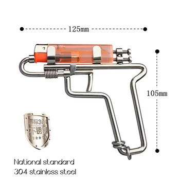 Електронна запалка ръчно изработени от неръждаема стомана 304, подпомагаща модел във формата на пистолет, творчески подарък за момчета