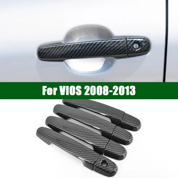 ЗА 2004-2013 TOYOTA VIOS с модел от въглеродни влакна, автомобилна врата копчето, хастар 2005 2006 2007 2008 2009 2010 2012
