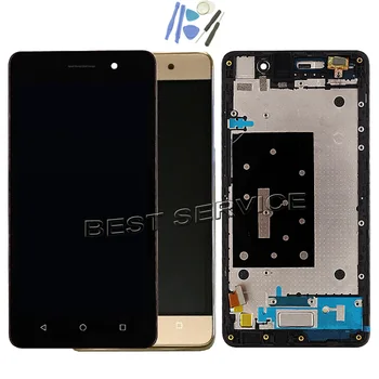 За Huawei G Play Mini LCD сензорен дисплей, дигитайзер, в събирането, подмяна с рамка, черно, бяло, златни