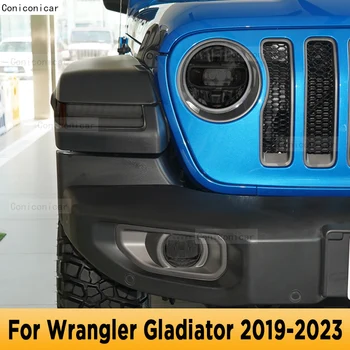 За Jeep Wrangler Gladiator 2019-2023, външна фаровете на колата, защита от надраскване, предната лампа, цвят TPU, защитно фолио, аксесоари за Ремонт
