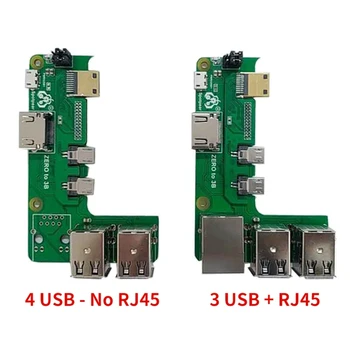 за Raspberry Pi Zero Такса за разширение адаптер 2 W-3Б Pi Zero Pi 0/4 / 3 USB хъб, RJ-45 HAT Zero Интерфейс за Raspberry